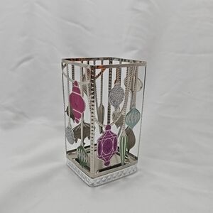 NWT Bath & Body Works Christmas Ornaments Hand Soap Holder Silver & Glitter